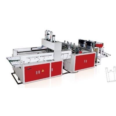 smallautomatic heat sealing heat cutting T shirt bag machine